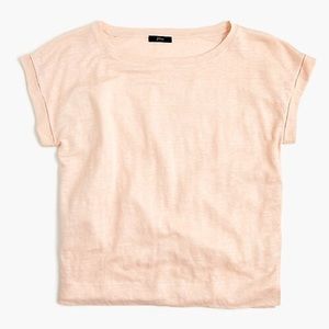 JCrew linen roll-cuff t-shirt